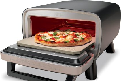 Ninja Artisan Outdoor Pizza Oven – best outdoor pizza oven for Neapolitan, thin crust, and New York-style pizza, electric-powered with 5 preset cooking modes, portable and perfect for backyard or outdoor cooking. Let me know if you'd like shorter variations or additional versions for different placements (e.g., blog post, product page, social media).