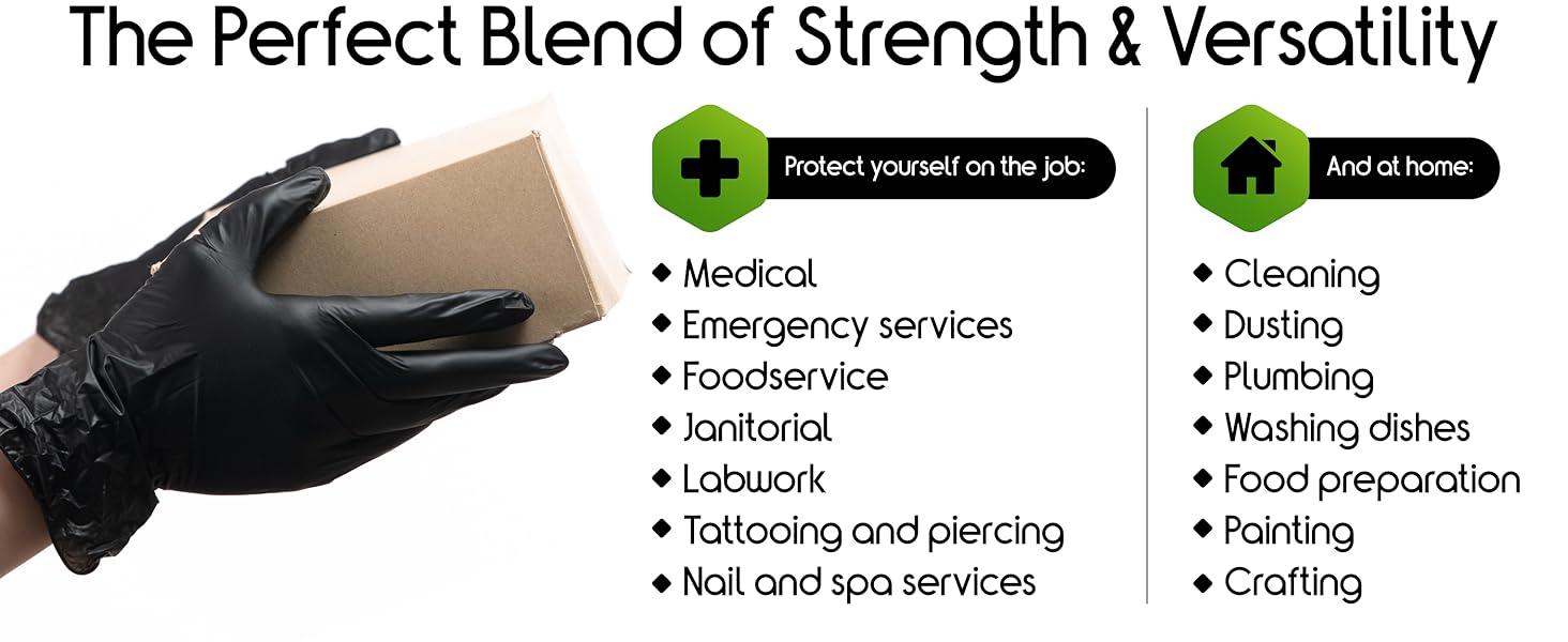 black Nitrile Gloves