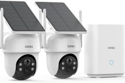 AOSU Security Camera System with Solar Power and Wireless Setup