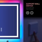 LOAAO Bathroom Mirror product page showing warranty and support details available through the manufacturer.