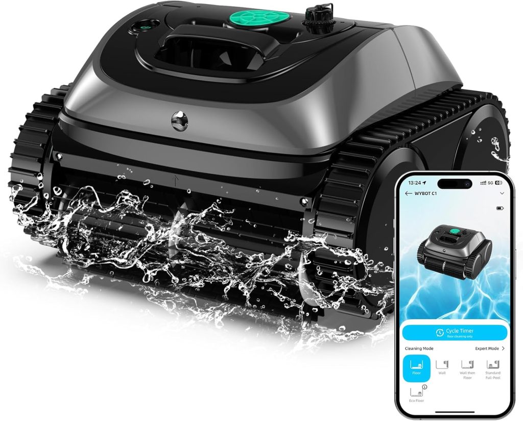 WYBOT cordless robotic pool cleaner with triple motor for inground pools