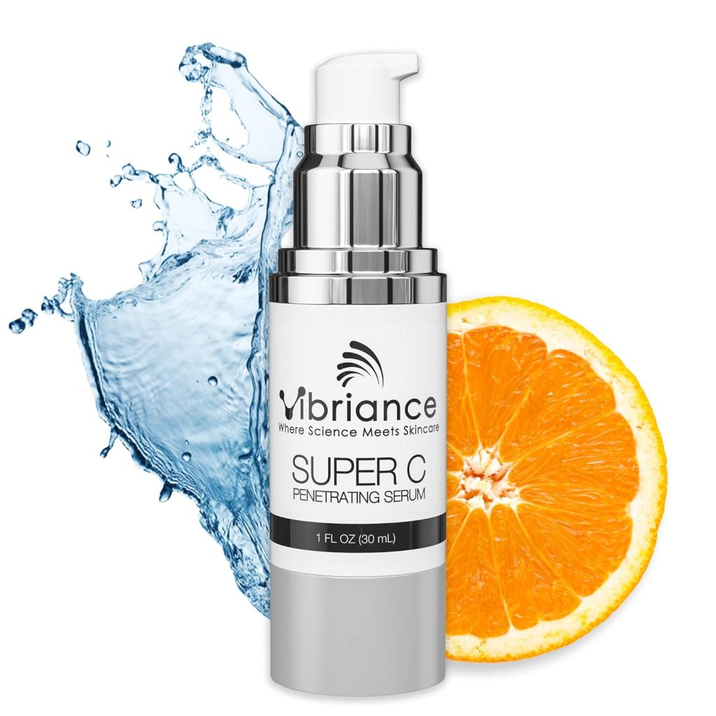 Bottle of Vibriance Formula Anti-Aging Serum with dropper, designed to hydrate skin and reduce wrinkles, displayed on a clean white background.