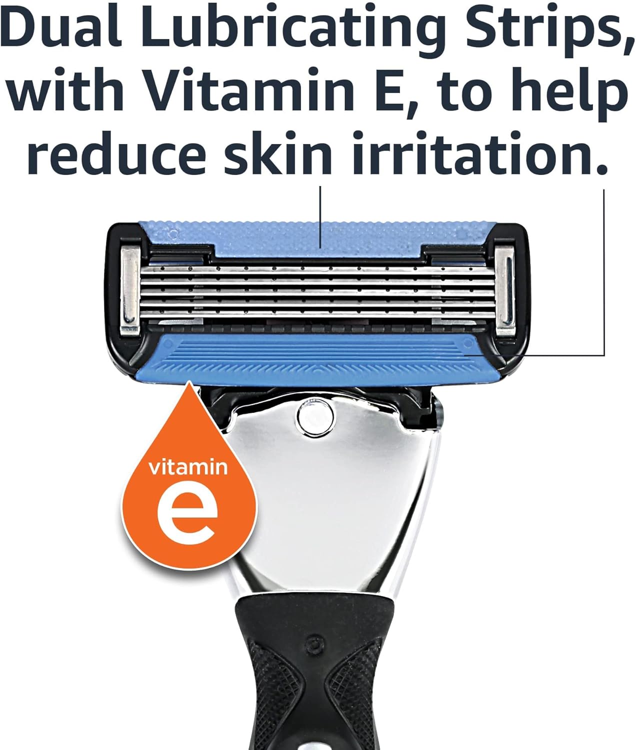 Gillette 5 Blade Refills 4-pack – premium razor cartridges with lubrication strip and precision trimmer, best blade price Prime only deal at $13.48.