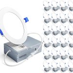 "Ensenior Ultra-Thin LED Downlight 6-inch 12-pack – Energy-efficient recessed ceiling lights with selectable color temperatures and ultra-slim design, ideal for home or office lighting upgrades."