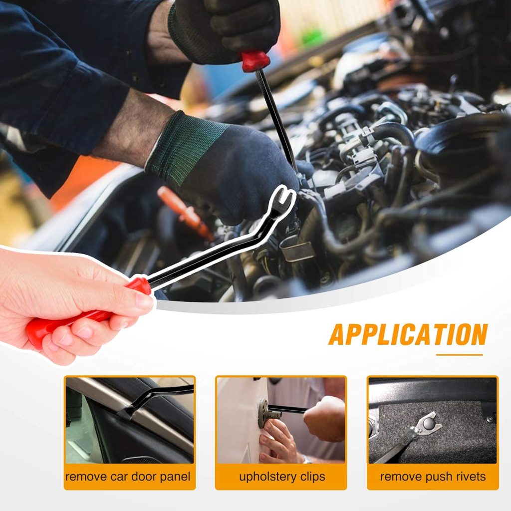 "GOOACC 240PCS Automotive Retainer Clips Set with fastener remover tool – universal plastic push rivets for car bumpers, door panels, and trim replacement – compatible with GM, Ford, Toyota, Honda, and Chrysler"