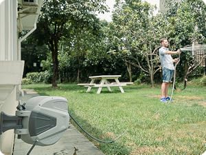 Ayleid Retractable Garden Hose Reel automatic wall mount reels holder for outside