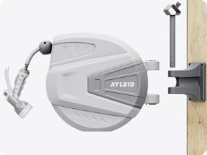 Ayleid Retractable Garden Hose Reel automatic wall mount reels holder for outside