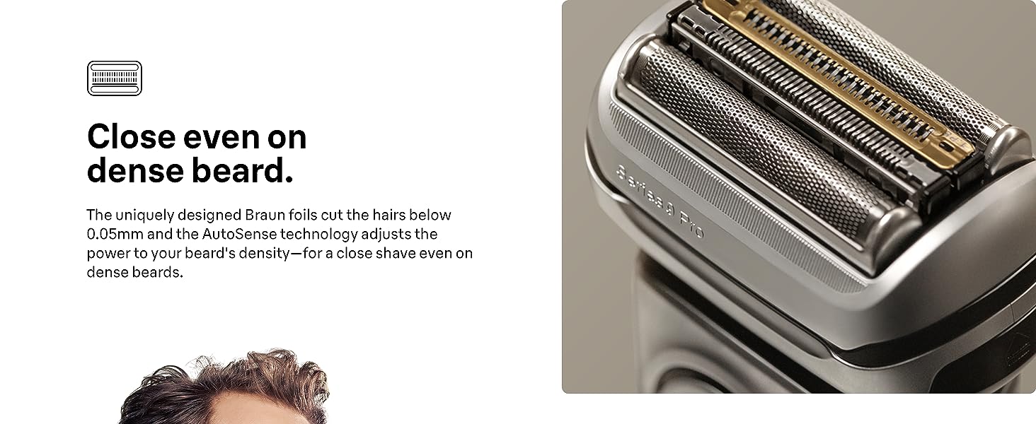 close even on dense beard