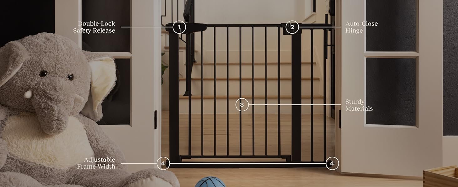 pressure hardware mounted easy install baby dog gates for doorways removable fence toddler child
