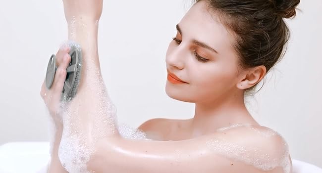 silicone body exfoliating deep cleansing brush