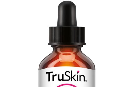 TruSkin Vitamin C Plus Super Serum bottle with dropper, designed to brighten, hydrate, and smooth skin. Limited time deal at $23.99, 52% off original price