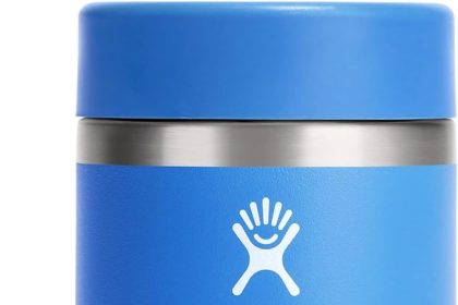 Hydro Flask Insulated Food Jar – stainless steel, leakproof, keeps food hot or cold, 12 oz size, Cascade color
