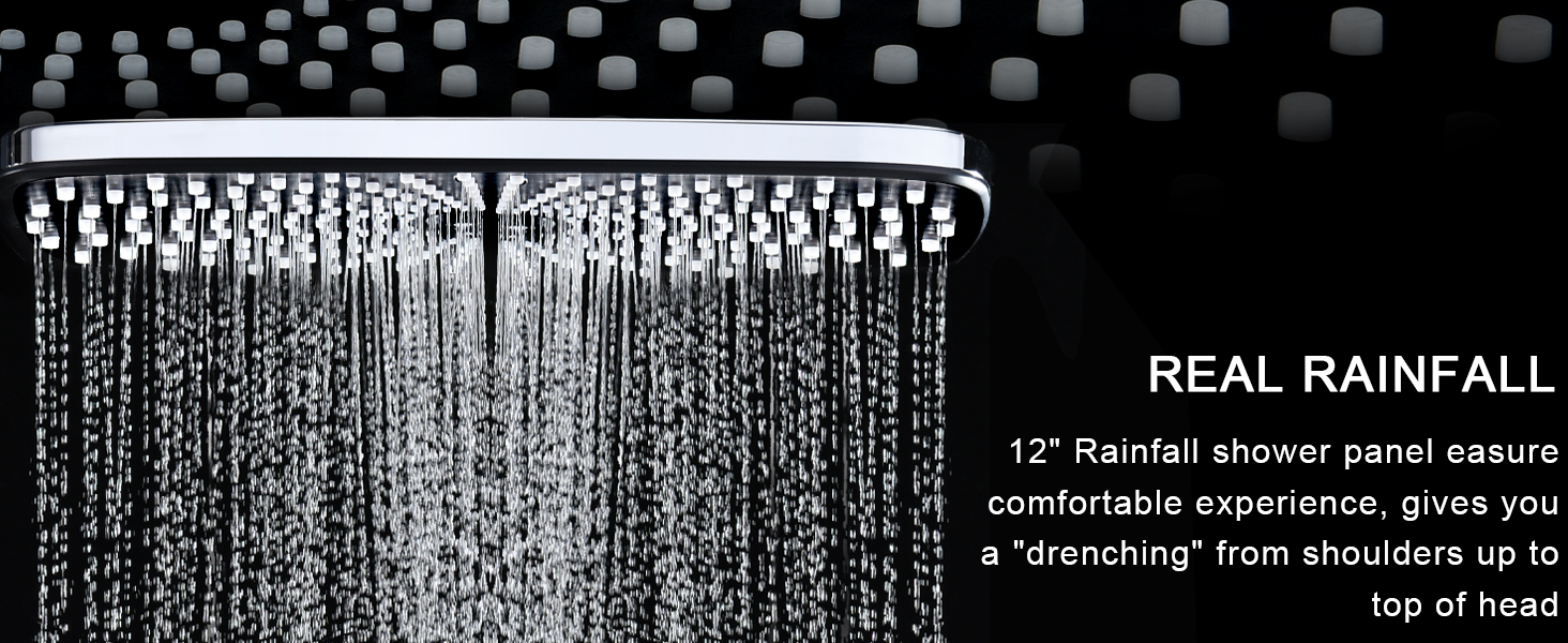 12" high pressure shower head