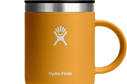 Hydro Flask Mug in Fossil color – 12 oz insulated stainless steel coffee mug with lid, keeps drinks hot or cold, stylish and durable