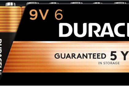 "Duracell Coppertop 9V Battery 6-Pack – Long-lasting alkaline batteries for household and office devices, reliable power with leak-resistant design."