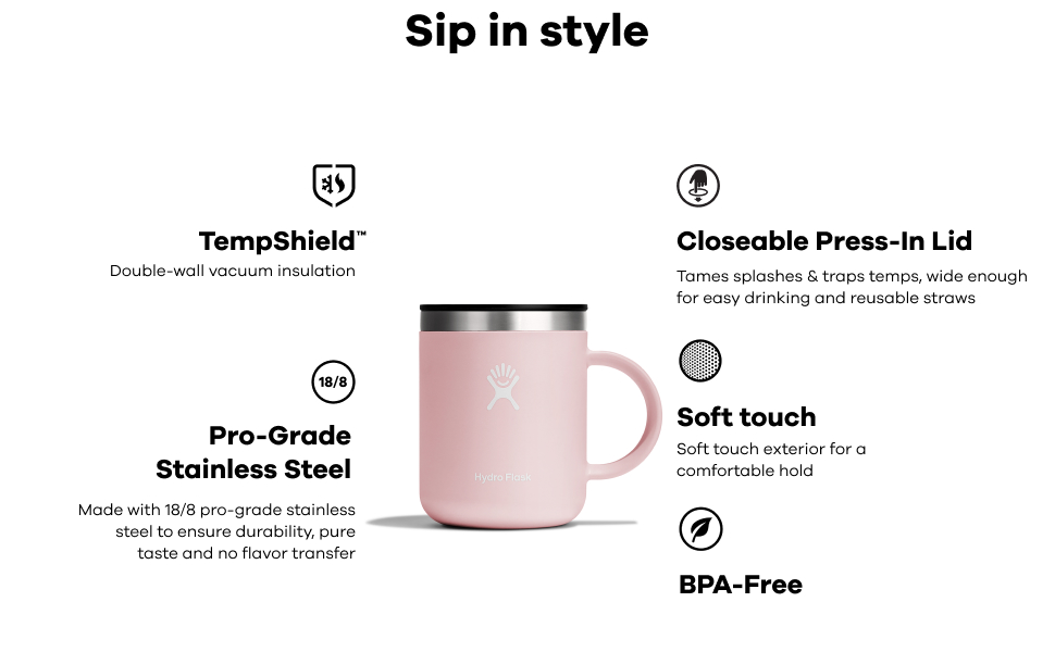 Hydro Flask Mug Coffee Insulated Stainless Steel Hot Drinks 