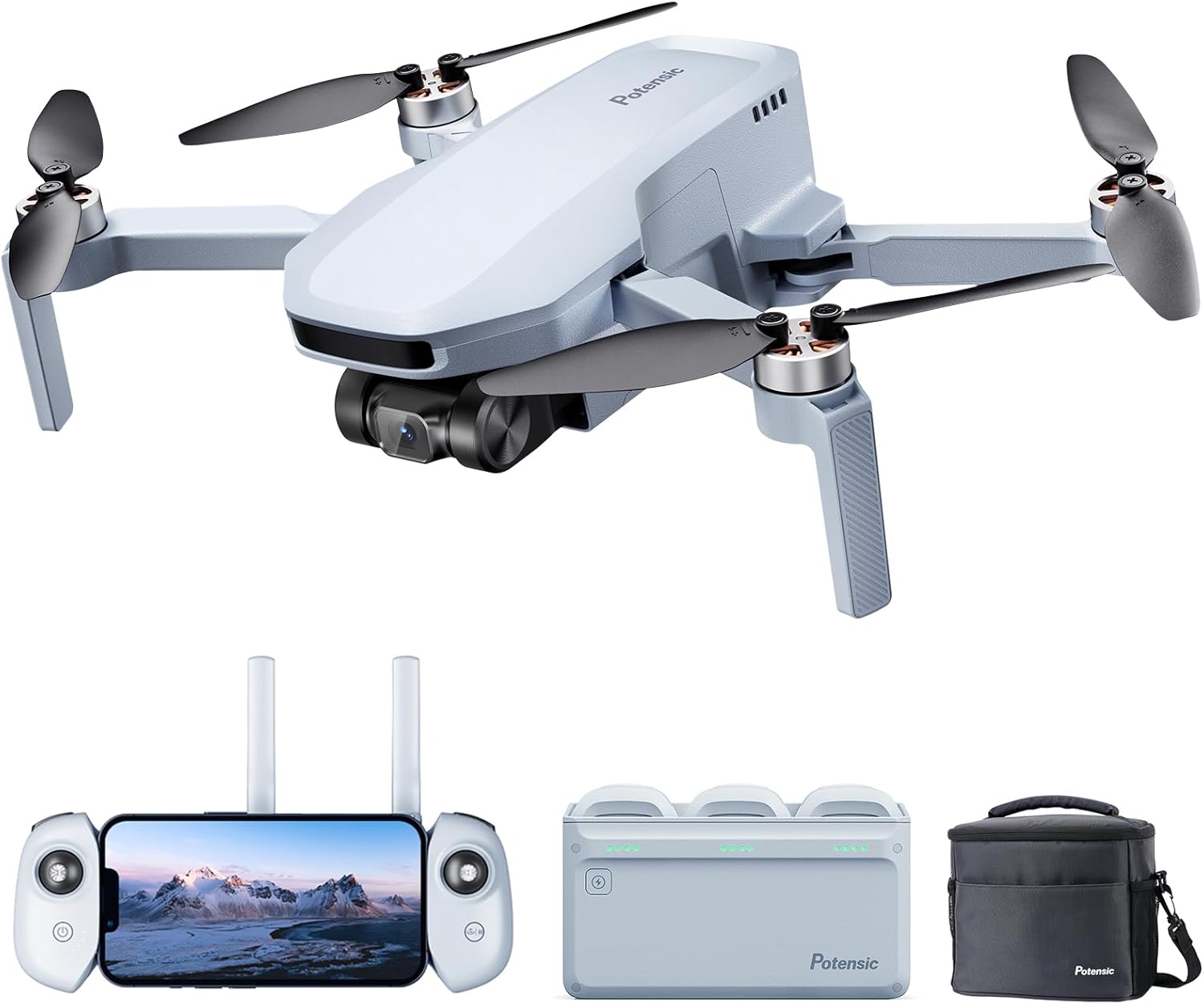 Potensic Transmission Brushless Drone with advanced transmission system, parallel charging, and 22% discount – ideal for beginners and pros.