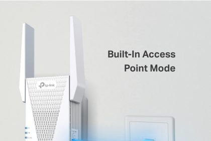 TP-Link RE715X AX3000 WiFi 6 Range Extender with dual-band support, Ethernet port, and EasyMesh compatibility for extended wireless coverage up to 2,400 sq. ft.