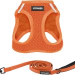 Reflective Neoprene Dog Harness in adjustable size for small to medium dogs, featuring soft padded material and reflective accents for safe nighttime walks