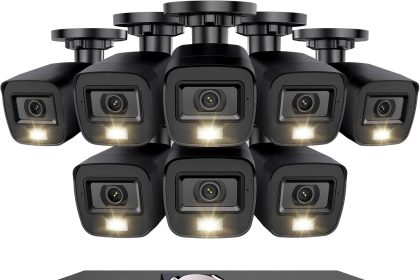 ANNKE 8-Channel Wired Security Camera System with 1080p HD Video, Starlight Night Vision, 1TB Storage, Human & Vehicle Detection