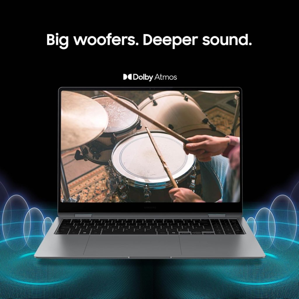 “Samsung Galaxy Book4 Pro 14-inch laptop showcasing slim design and high-resolution AMOLED touchscreen for premium computing.”