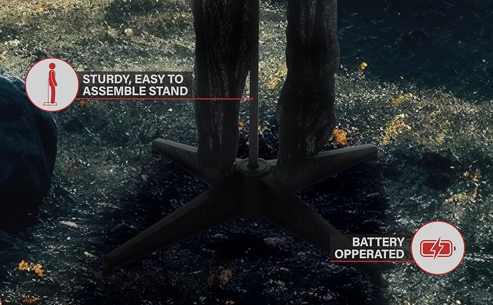 grim angel of death dead ghost skeleton front door walkway poseable evil