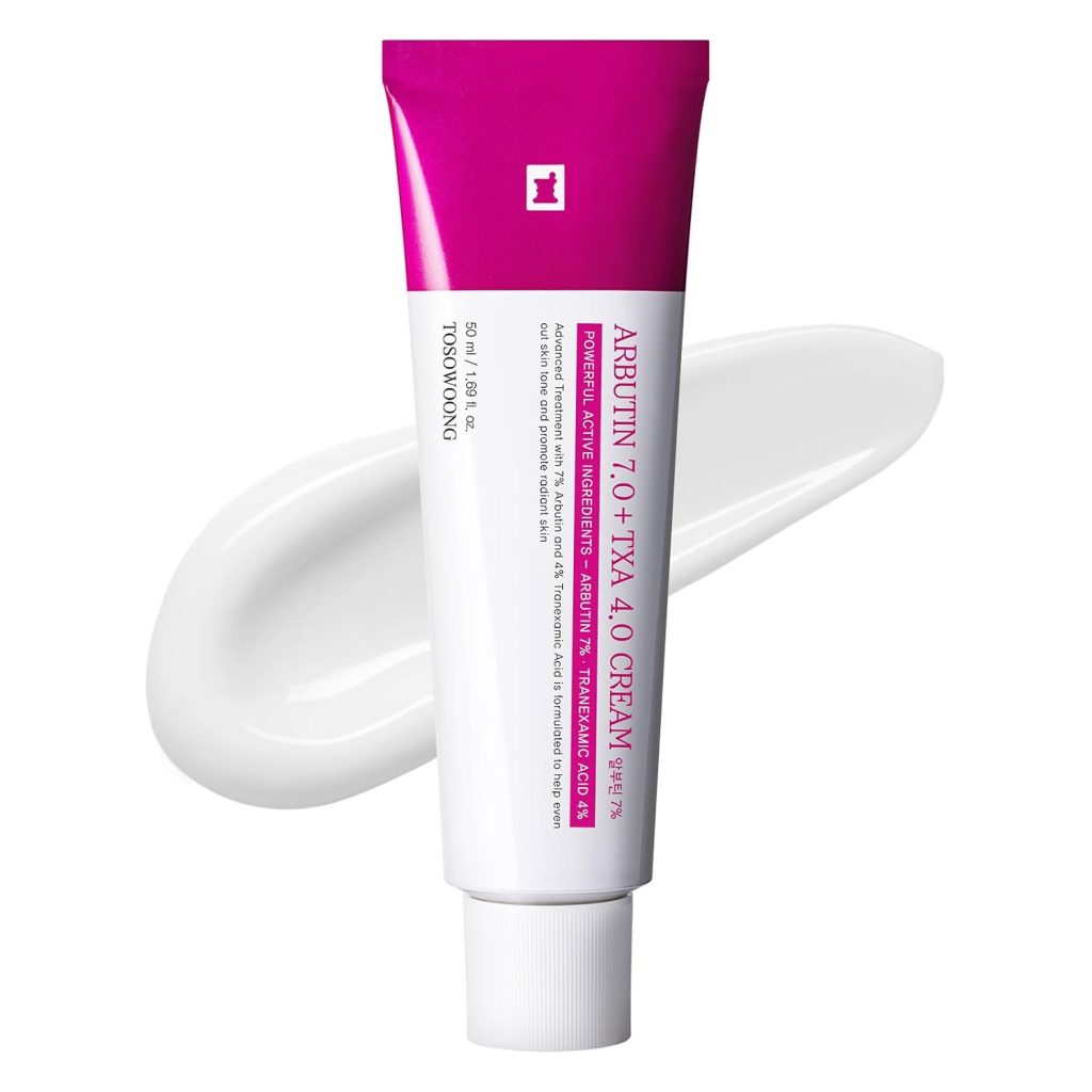 TOSOWOONG Tranexamic Acid Serum bottle with Niacinamide and Glutathione, designed to brighten skin, reduce dark spots, and even skin tone, ideal for daily skincare routine