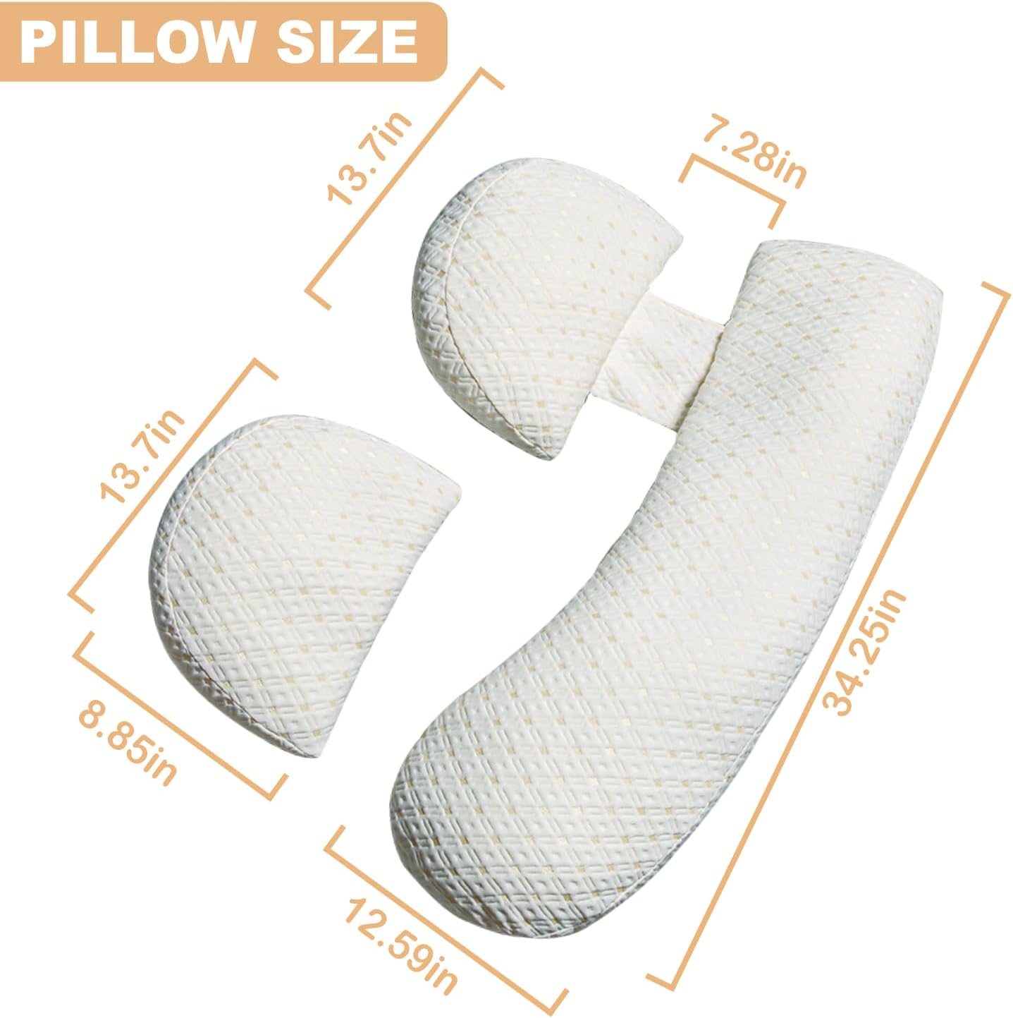 Pregnancy Maternity Detachable Adjustable Body Pillow providing full-body support and comfort for expecting moms