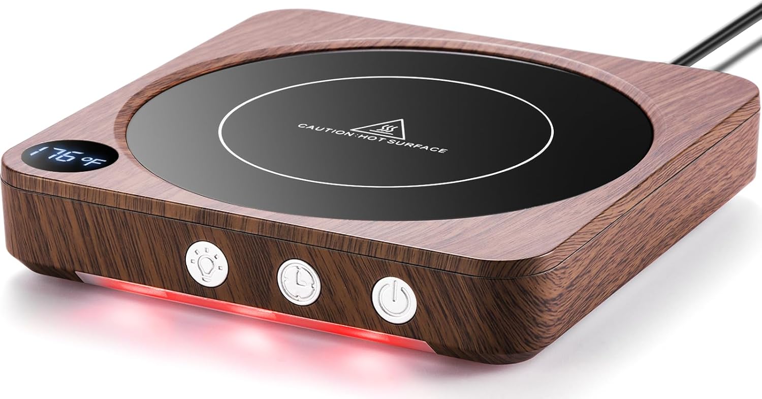 House Gem Mug Warmer with smart temperature control, keeps coffee and tea hot, 4.7-star customer rated