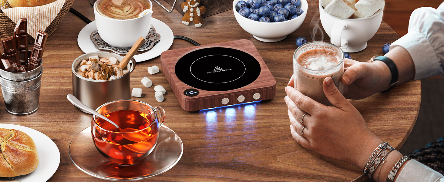 coffee warmer plate;  coffee cup warmer cordless;  warmer;  cordless candle warmer; 