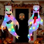 Halloween Windsocks Decorations for Outdoor Hanging – Colorful spooky design for porch, garden, or patio, perfect for festive Halloween décor.
