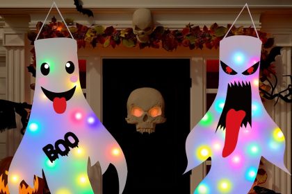 Halloween Windsocks Decorations for Outdoor Hanging – Colorful spooky design for porch, garden, or patio, perfect for festive Halloween décor.