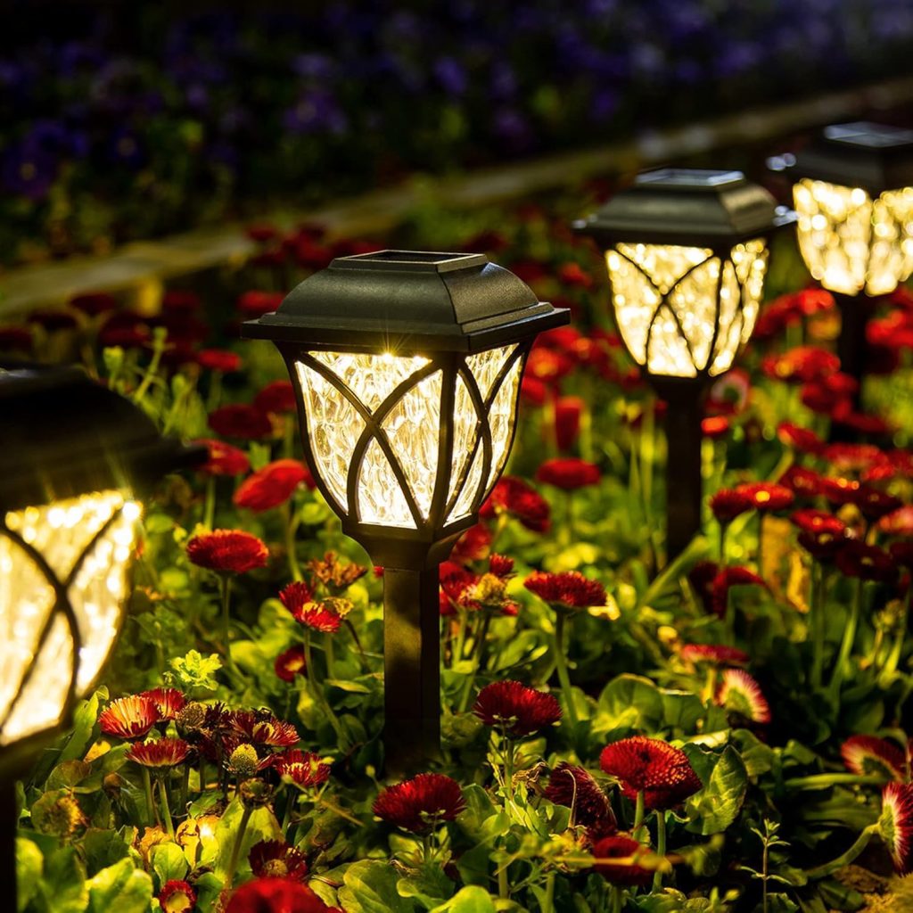 GIGALUMI Pathway Outdoor Solar Lights – Waterproof Garden and Walkway Lighting, Easy-to-Install Solar Stakes for Backyard, Patio, and Lawn