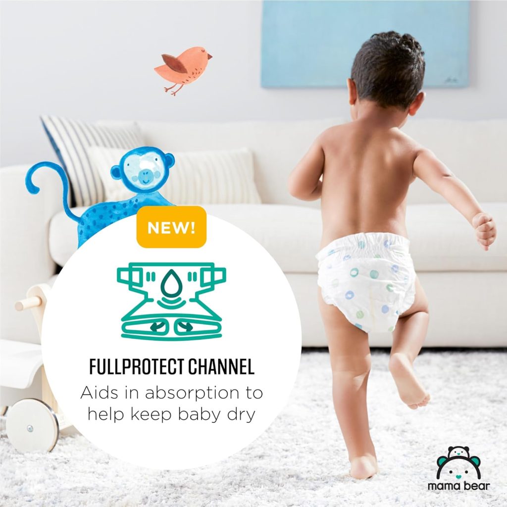Amazon Brand Gentle Touch Diapers pack – hypoallergenic, soft, and leak-protection baby diapers with limited-time deal price of $27.82