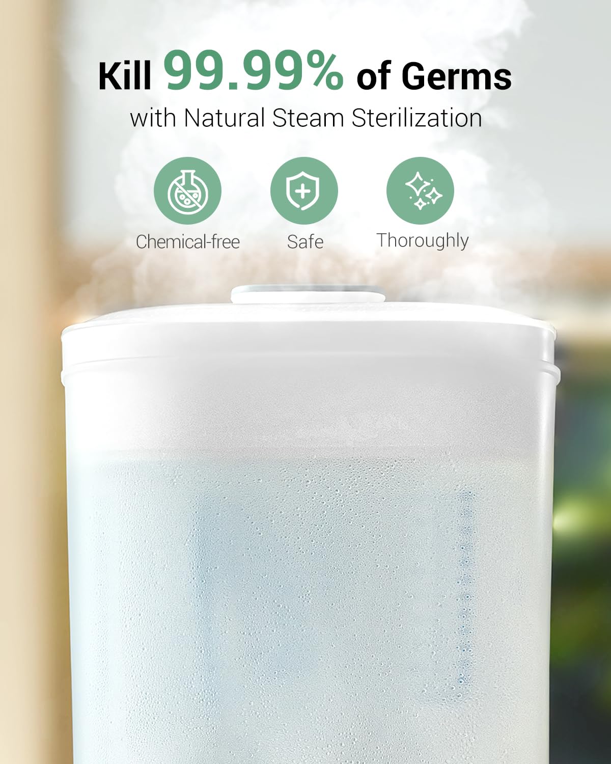 HAUTURE Sterilizer Electric Pacifier Sanitizer – Portable UV Baby Bottle and Pacifier Cleaner with 30-Day Amazon Return Guarantee