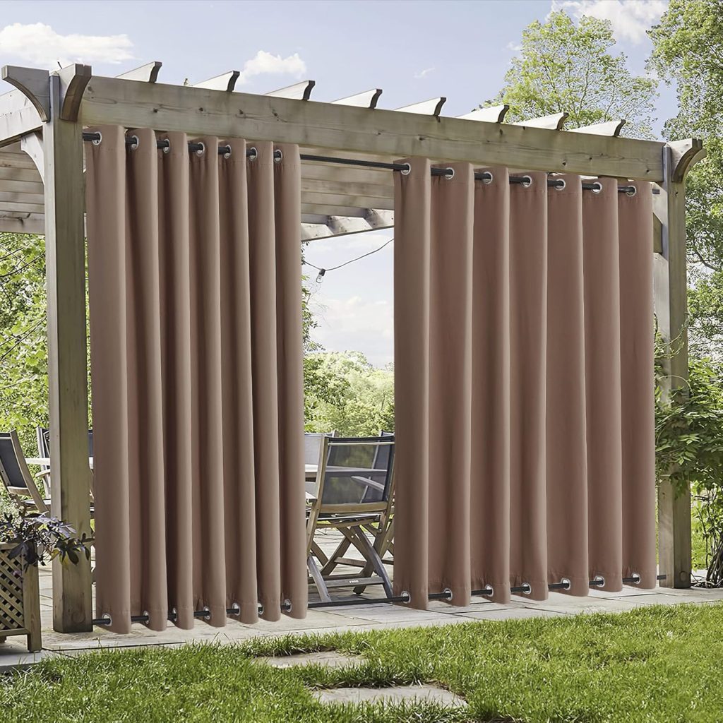RYB HOME Waterproof Outdoor Furniture Cover protecting patio furniture from rain and wind