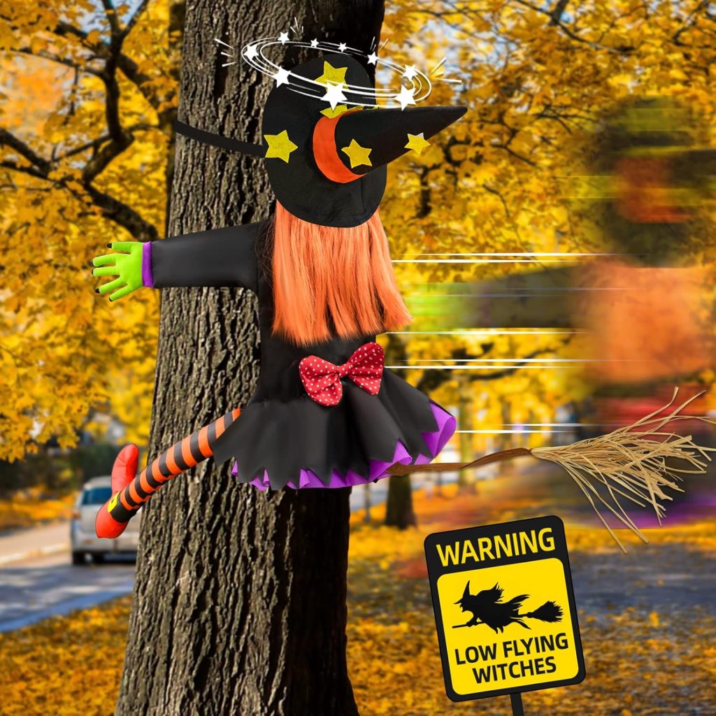 Orange 55-inch inflatable Halloween decoration for yard or home, fun and eye