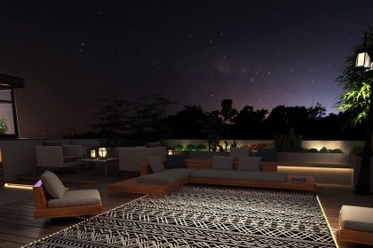 "MontVoo Outdoor Waterproof Picnic Blanket – reversible, portable boho-style blanket for picnics, beach trips, and outdoor adventures"