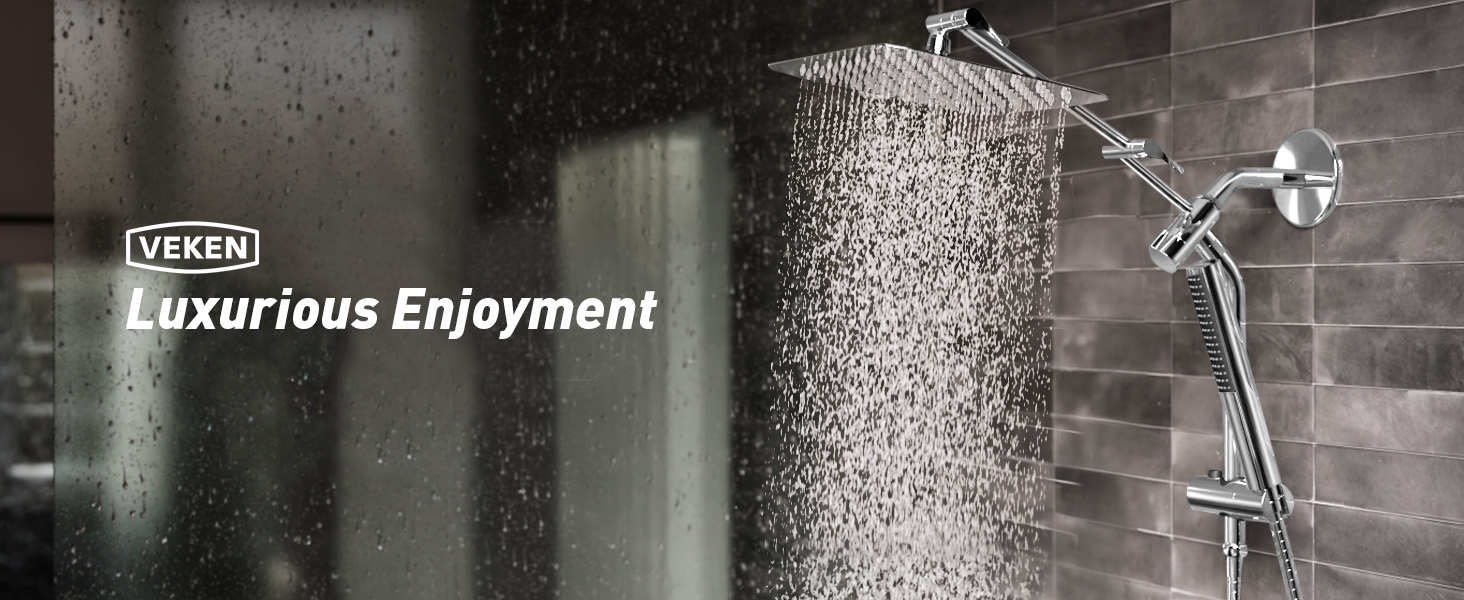 Shower head with handheld high pressure rain shower head showerhead combo rainfall shower  luxury