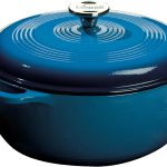 Lodge 5-Quart Enameled Dutch Oven in Desert Sage – versatile, durable, and stylish cast iron cookware for stovetop and oven cooking