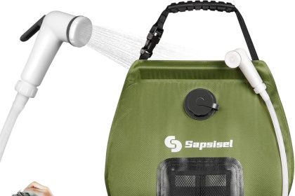 Green Sapsisel Camping Hand Warmer – compact, portable, and rechargeable device for instant warmth during outdoor activities like camping, hiking, and cold weather adventures.