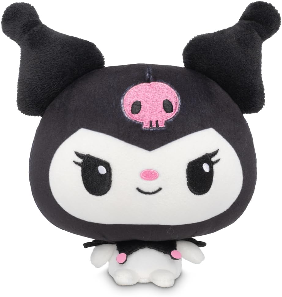 “Teeturtle Kuromi Sanrio Cloudhead Plushie – soft, huggable black and white plush with cute Sanrio character design, perfect for gifts or collecting.”