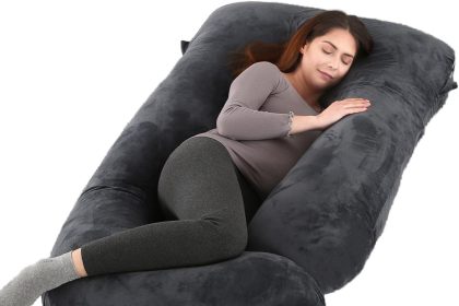 “ALLOPERA 57-inch full-body pregnancy maternity pillow with removable washable cover, U-shape support for back, belly, hips, and legs.”