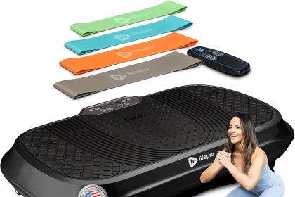 “LifePro Vibration Plate Exercise Machine for home workouts, weight loss, muscle toning, and full-body fitness.”