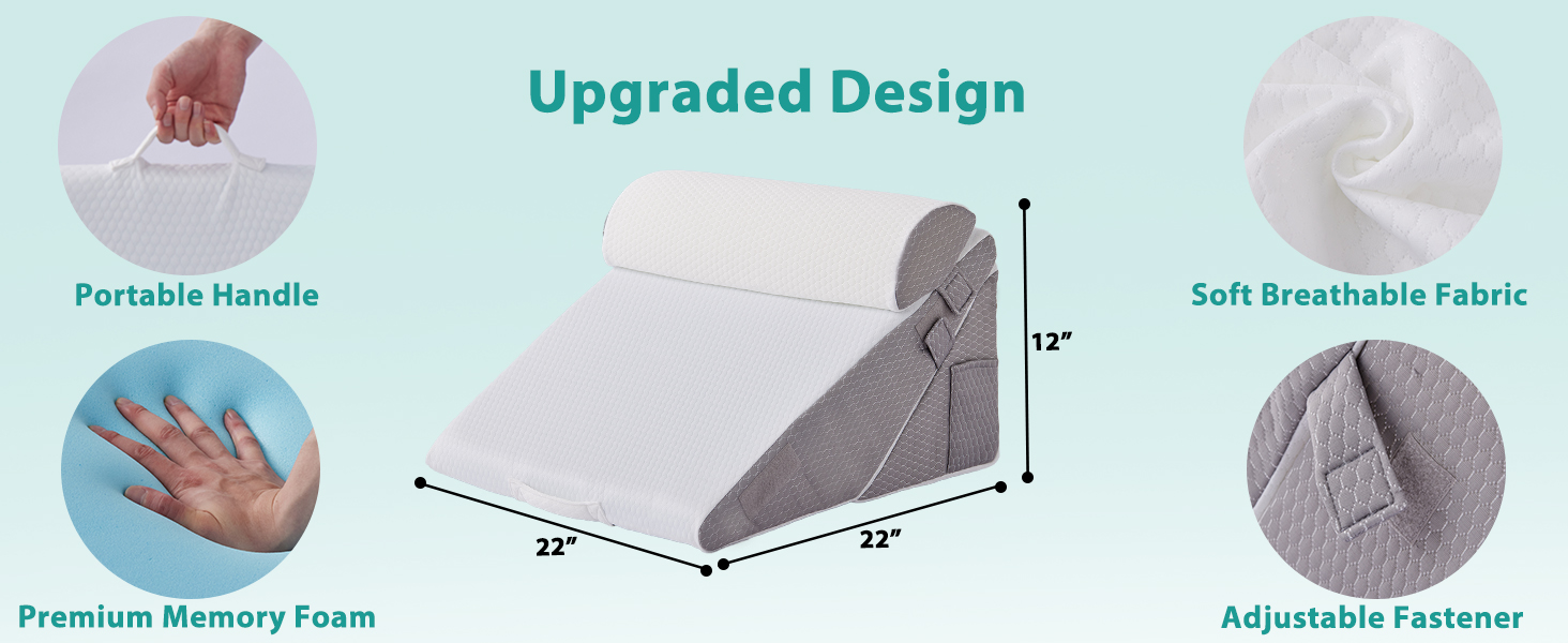 bed wedge pillow set