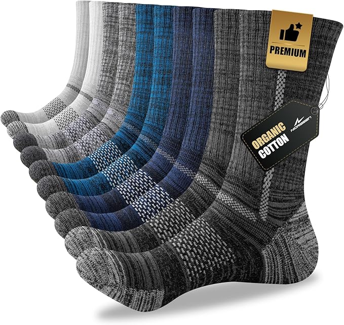 Niorasen crew socks cushioned multicolor pack for everyday comfort Review