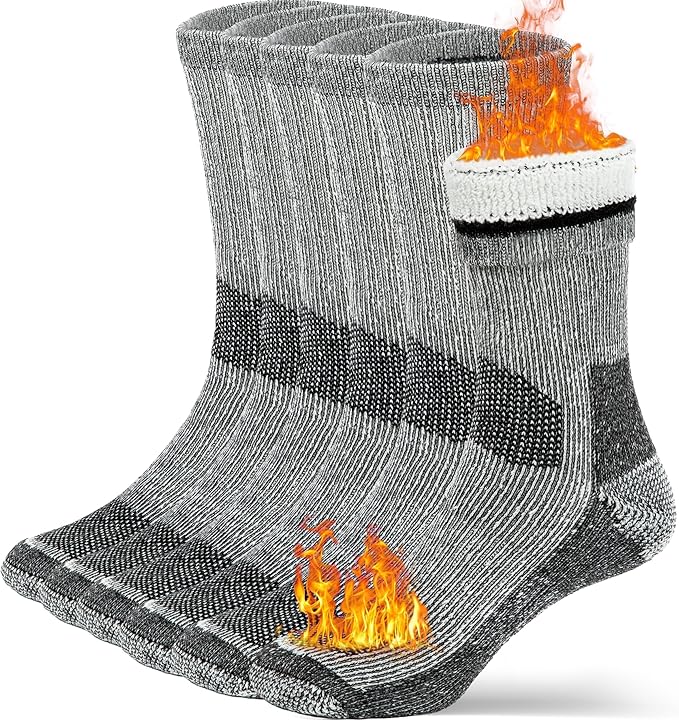 Buttons & Pleats merino thermal wool socks in charcoal color for winter warmth